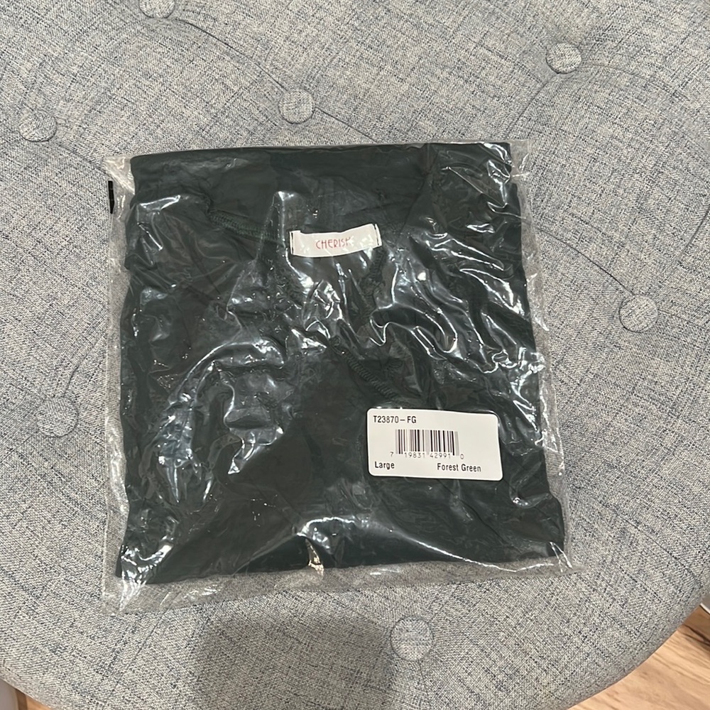 Pink blush solid green wrap maternity nursing top